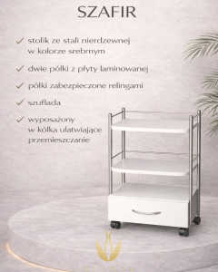 Sapphire Table "Szafir" / silver