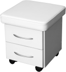 Taboret do pedicure z dwiema szufladami